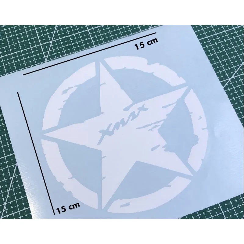 deeb Army X-Max Yıldız Sticker Etiket Mat Beyaz - 2 Adet deeb Army X-Max Yıldız Sticker Etiket Mat Beyaz - 2 Adet