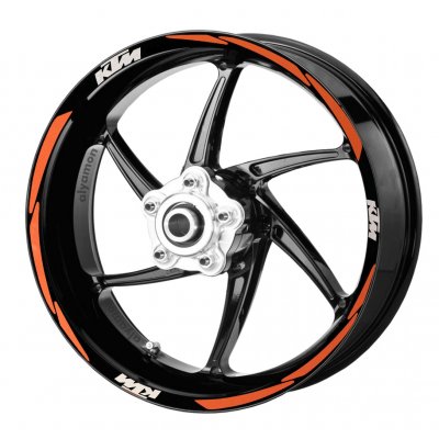 deeb KTM Jant Şeridi Turuncu Beyaz Model S