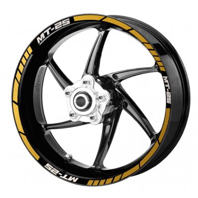 deeb Yamaha MT25 Jant Şeridi Sarı Beyaz Model X