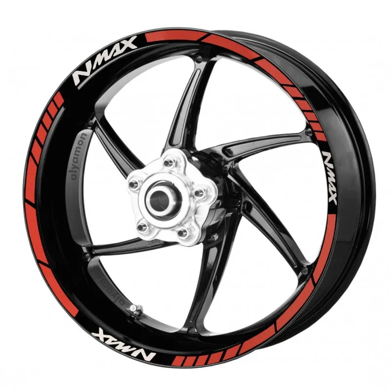deeb Yamaha N-Max Jant Şeridi Kırmızı Beyaz Model X deeb Yamaha N-Max Jant Şeridi Kırmızı Beyaz Model X