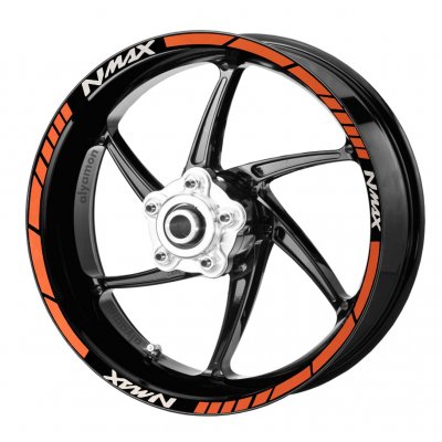deeb Yamaha N-Max Jant Şeridi Turuncu Beyaz Model X