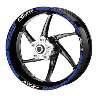 deeb Yamaha R25 Jant Şeridi Mavi Beyaz Model X