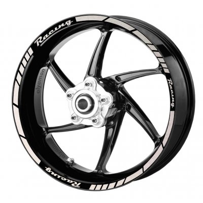 deeb Motosiklet Jant Şeridi Universal Racing Beyaz Beyaz Model X