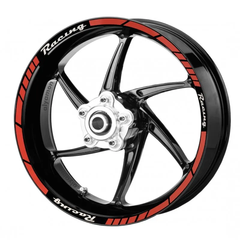 deeb Motosiklet Jant Şeridi Universal Racing Kırmızı Beyaz Model X deeb Motosiklet Jant Şeridi Universal Racing Kırmızı Beyaz Model X