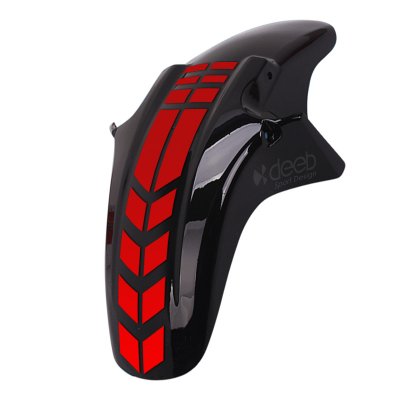 2 Adet Motosiklet Çamurluk Sticker Universal Mat Kırmızı Model S