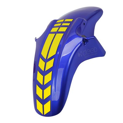 2 Adet Motosiklet Çamurluk Sticker Universal Mat Sarı Model S