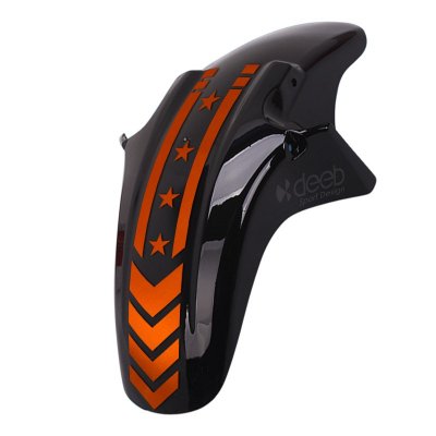 2 Adet Motosiklet Çamurluk Yıldız Sticker Universal Turuncu Reklektif