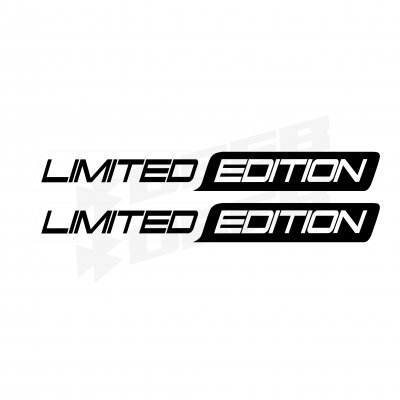 Limited Edition Long Two Color Sticker Siyah