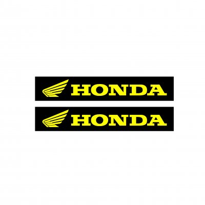Honda Motorcu Boru Sticker Set Sarı