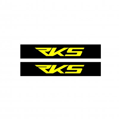 Rks Motorcu Boru Sticker Set Sarı