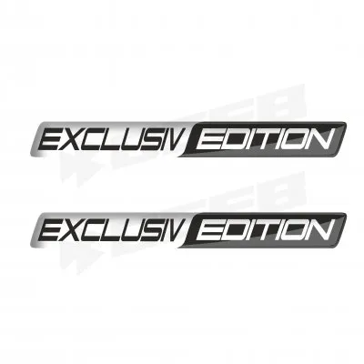 Exclusiv Edition Long 3 Boyutlu Damla Sticker Siyah