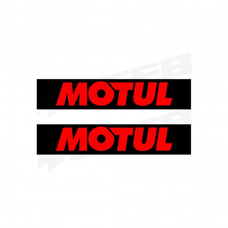 Motul Motorcu Boru Sticker Set Siyah Kırmızı