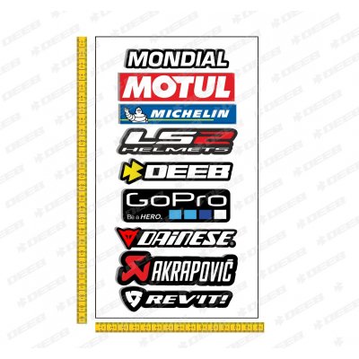 deeb Mondial Motorcu Sticker Seti