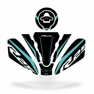 Yamaha R25 2019-2023 Uyumlu deeb Tank Pad - Light Green