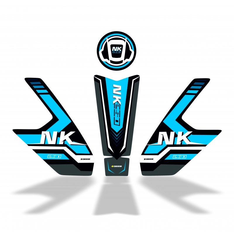 CF Moto 250 NK 2023 Uyumlu deeb X Tank Pad Siyah Mavi CF Moto 250 NK 2023 Uyumlu deeb X Tank Pad Siyah Mavi