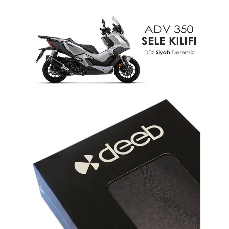 deeb ADV350 Uyumlu Sele Kılıfı Örtüsü Düz Siyah