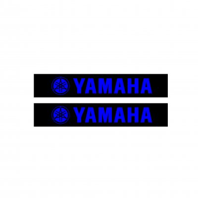 Yamaha Motorcu Boru Sticker Set Mavi