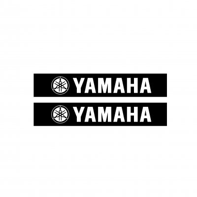 Yamaha Motorcu Boru Sticker Set Beyaz