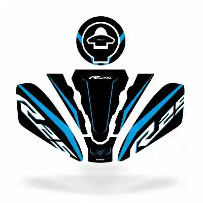 Yamaha R25 2019-2023 Uyumlu deeb Tank Pad - Açık Mavi